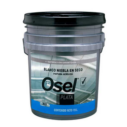 Esmalte blanco niebla en seco base agua Osel Plata